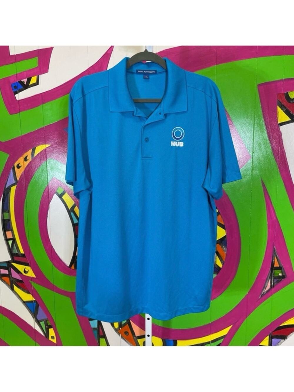 Port Authority, HUB Insurance Embroidered Logo Polo Shirt. Size Large.